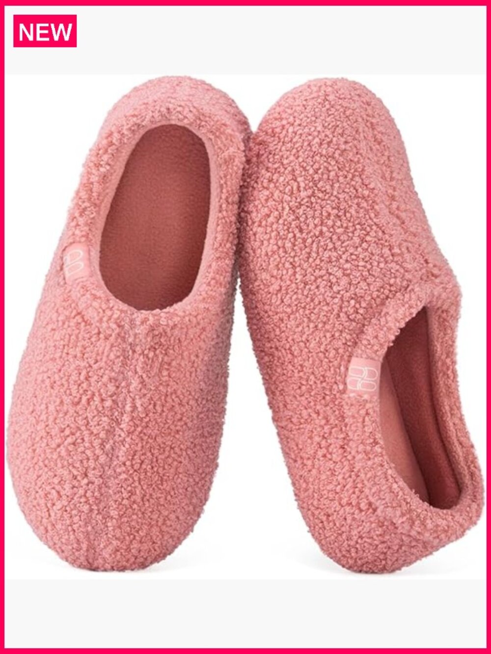Furry Memory Foam Loafer Slippers with Fleece Lining Size 8.5